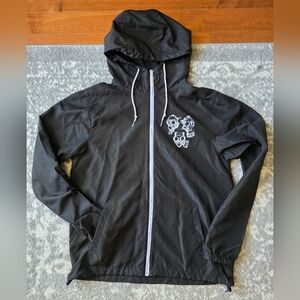 Palaye Royale Black Hooded Jacket with Gas Masks Design